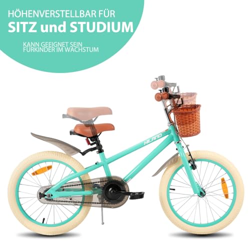 HILAND Kinderfahrrad Stützrädern Handbremse Rücktrittbremse