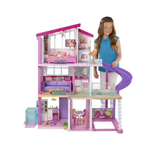 Barbie 3 stöckiges Puppenhaus Zimmern Accessoires