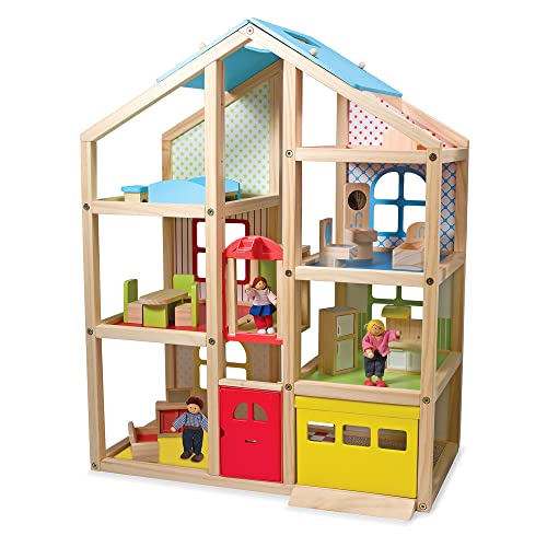 Melissa Klappbares tragbares Puppenhaus Spielfiguren