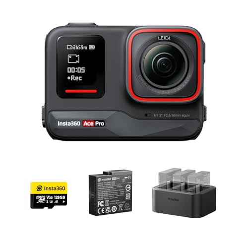 Insta360 Ausdauer Kit Action Kamera KI Rauschunterdrückung Klappbildschirm