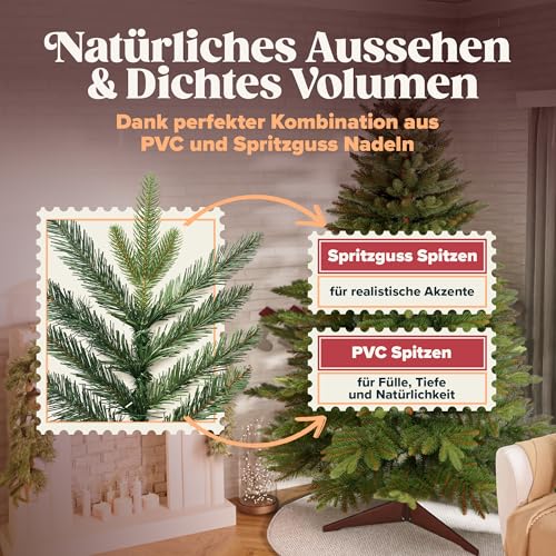 Premium Weihnachtsbaum künstlich 220cm TESTSIEGER