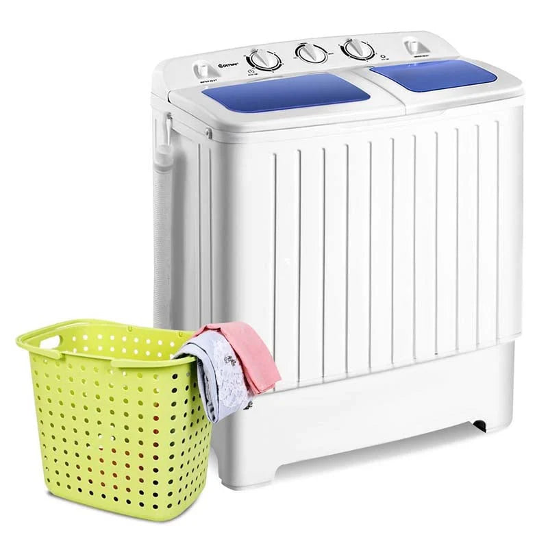 176 Pfund tragbare Waschmaschine Twin Tub Spin Top Load Waschmaschine Trockner Combo für Rv Wohnheim Wohnung