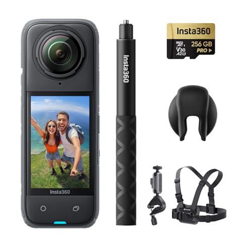 Insta360 Fahrrad Bundle 360° Action Cam Weitwinkelvideos KI Bearbeitung
