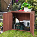 Gartenschrank aus Holz, Geräteschuppen für den Außenbereich, für die Terrasse, den Hinterhof, mit Türen, 76,2 x 56,9 x 72,4 cm – langlebige Werkzeuge für Heimprojekte