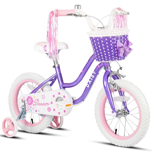Glerc Kinderfahrrad Mädchen Luftschlangen Stützräder