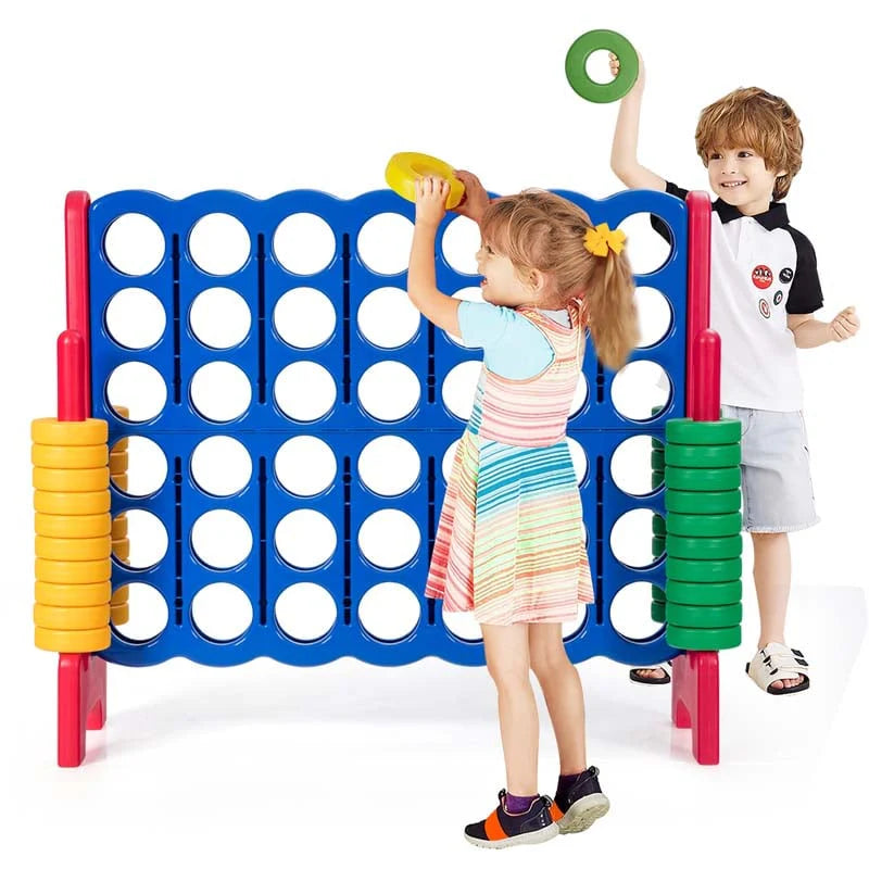 Riesiges 4 in Einer Reihe, Jumbo 4 Zum Punkten, Riesenspiel-set Mit 42 Jumbo-ringen Und Schnellverschluss-schieberegler Hochwertiges Set Für Den Täglichen Gebrauch