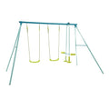Dreifach Schaukel Set Verstellbarer Metallschaukelständer Geschirrskulpten Outdoor Spielset