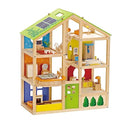 Hape E3401 Vier Jahreszeiten möbliert Puppenhaus
