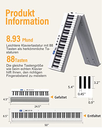 OYAYO Halbgewichteten Unterstützung Klaviertasche Geburtstags