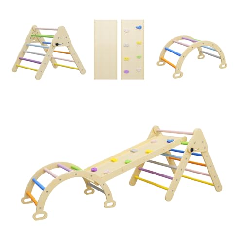 Kleinkind Klettergerüst Innenbereich Regenbogen Klettergerüst Kletterleiter Montessori Kletterspielzeug