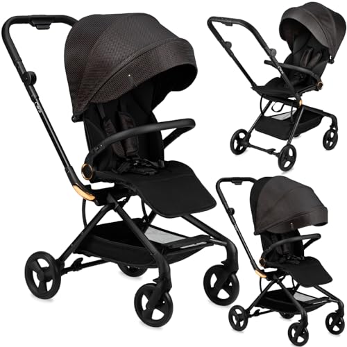 Kinderwagen klappbarer 5 Punkt Sicherheitsgurt Einkaufskorb Zusammenklappen