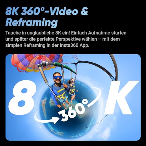 Insta360 Gehts Kit 360° Action Cam Weitwinkelvideos KI Bearbeitung