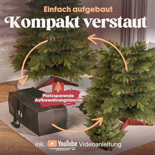 Premium Weihnachtsbaum künstlich 220cm TESTSIEGER