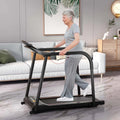 25 PS Laufband für Senioren mit langem Handlauf, 136 kg Kapazität, Erholungs-Fitnessgerät für zu Hause mit Pulssensoren