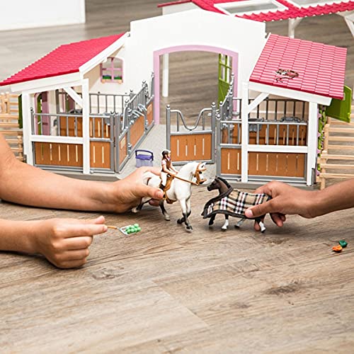 Schleich 42344 Reiterhof Reiterin Pferden