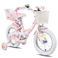 JOYSTAR Kinderfahrrad Puppenradsitz Stützrädern Korbstreamer