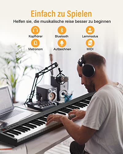 OYAYO Halbgewichtetes Anfängerklavier Süstain Pedal Elektroklavier