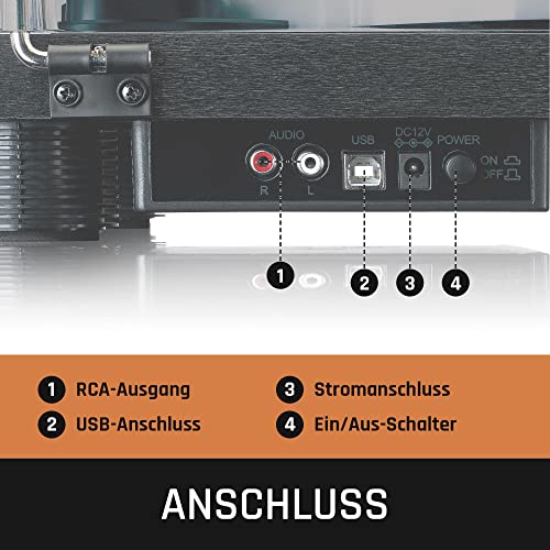 Lenco LS 50 Plattenspieler Plattenteller Riemenantrieb Schwarz
