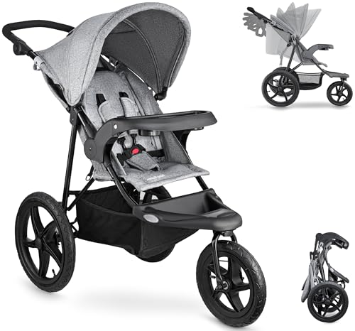Moby System Dreirad Kinderwagen Mountain Schwarz zusammenklappen