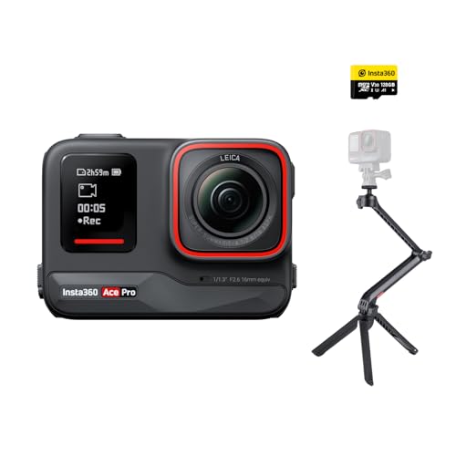 Insta360 Creator Kit Action Kamera KI Rauschunterdrückung Klappbildschirm