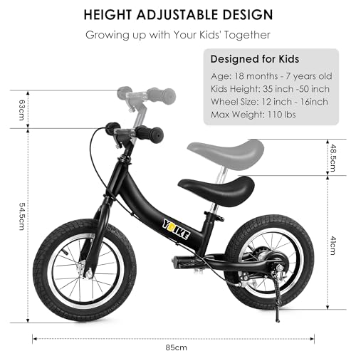 YBIKE Kinderlaufrad Kinderfahrrad Dual Use Funktion Trainingstheorie