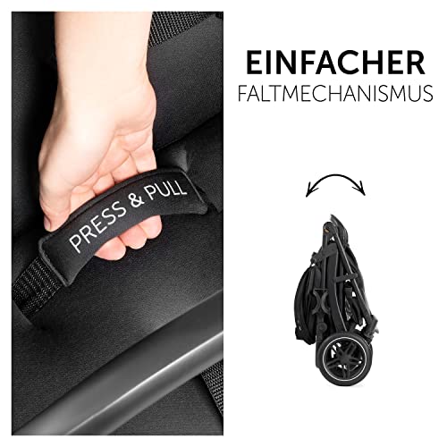 Hauck Rapid 4D Buggy, Sportwagen mit Liegefunktion, Schwarz