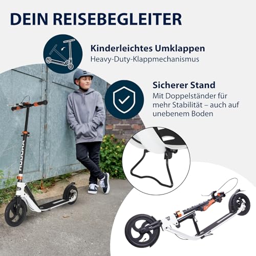 HUDORA BigWheel Scooter Höhenverstellbarer zusammenklappbarer