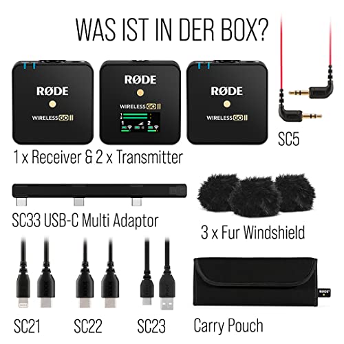 RØDE Ultrakompaktes Zweikanal Mikrofonsystem integrierter Aufnahmefunktion