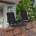2er-Pack Klappbare Terrassenstühle, 7-fach verstellbarer Gartenstuhl, Liegestuhl, Campingstuhl, kompakter Outdoor-Schlingenstuhl, komplett montiert – bequemes und ergonomisches Design