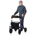 Faltbarer Rollator Mit 95-zoll-luftrad Für Jedes Gelände, Robust, Höhenverstellbar, Mit Sitz Für Senioren