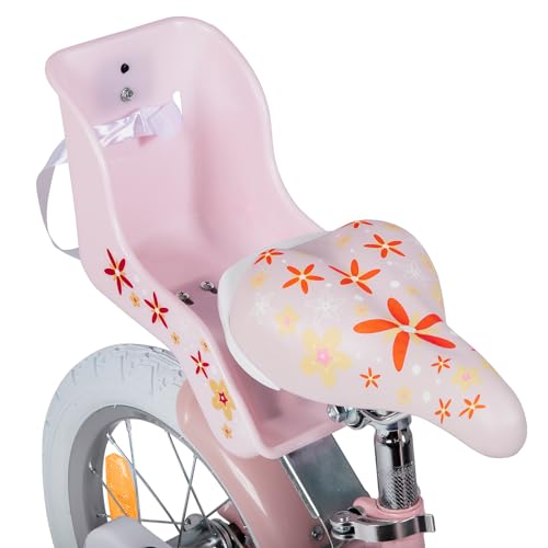 JOYSTAR Kinderfahrrad Puppenradsitz Stützrädern Korbstreamer