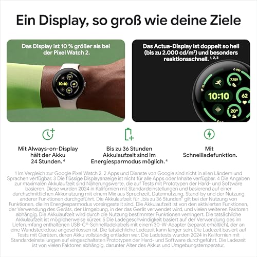 Google Pixel Watch smartwatch Aluminium