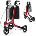3-Rad-Rollator mit zusammenklappbarer Einkaufstasche, leichte Gehhilfe aus Aluminium für die Mobilität