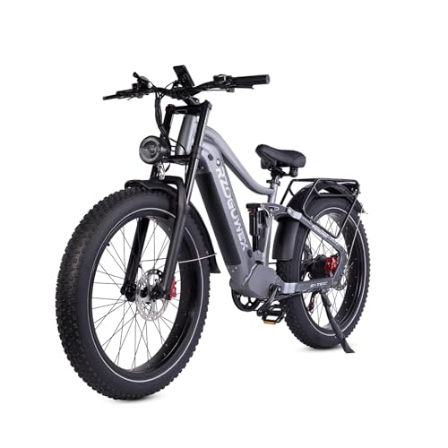 RZOGUWEX Elektrofahrrad 26 Zoll Offroad EBIKE 48 V 25 Ah Lithium Ionen Akku Doppelstoßdämpfern