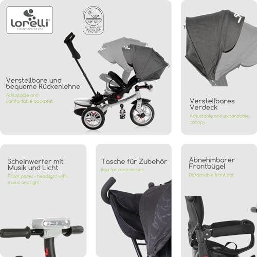 Lorelli Tricycle Luftreifen drehbarer Schubstange