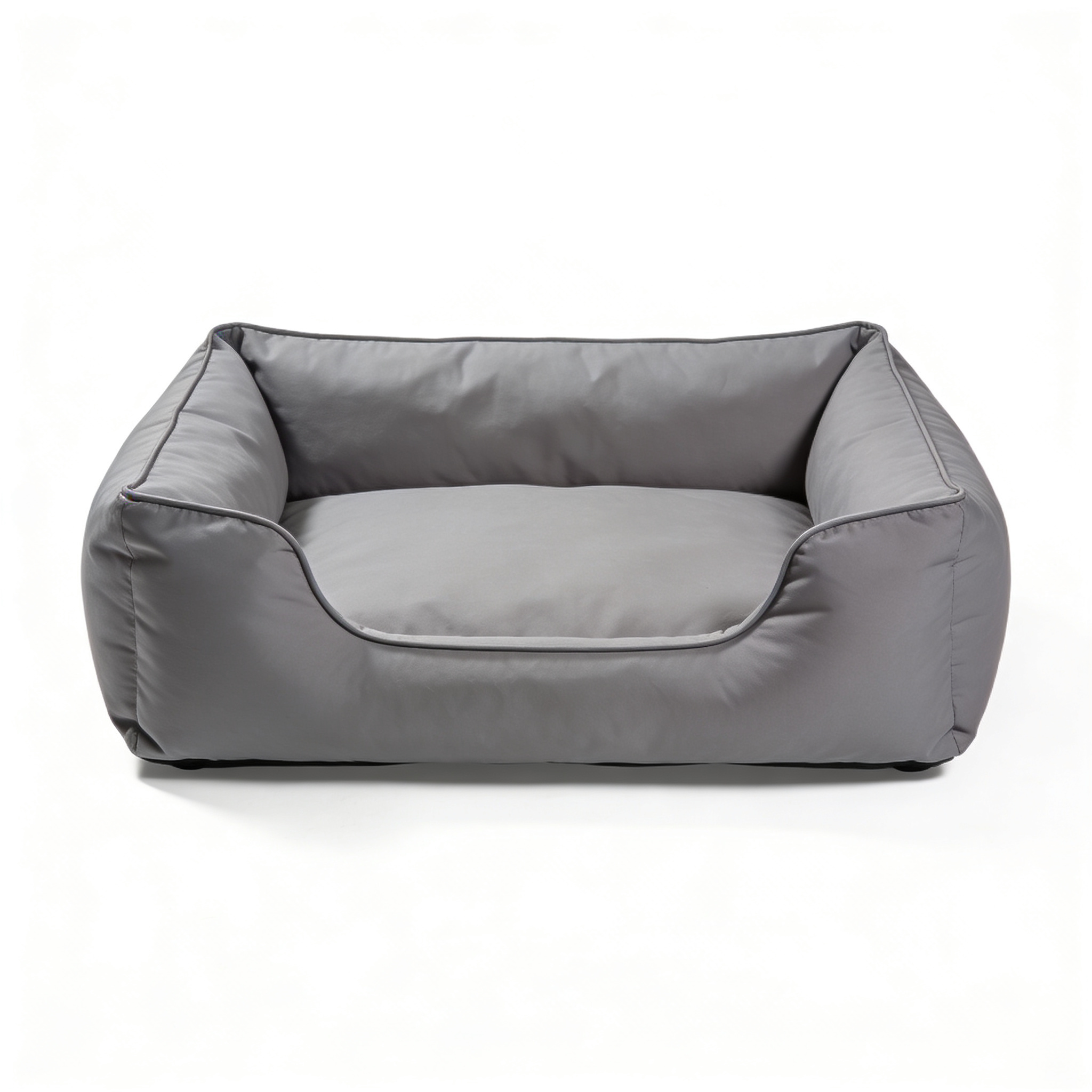 PawNestqq.shop SupportMax™ Orthopedic Dog Bed Medium Size Dog - Extra Thick Supportive Medium Dogs Beds with Waterproof Washable Cover, Comfort Pet Bed Sofa with Soft Sherpa and Nonskid Bottom, Grey, 35
