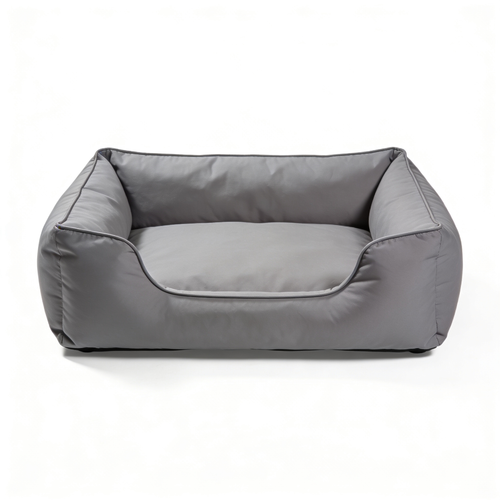 PawNestqq.shop SupportMax™ Orthopedic Dog Bed Medium Size Dog - Extra Thick Supportive Medium Dogs Beds with Waterproof Washable Cover, Comfort Pet Bed Sofa with Soft Sherpa and Nonskid Bottom, Grey, 35