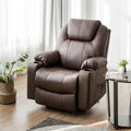 Elektrischer Power-Lift-Relaxsessel, Leder-Massage-Liegesofa, Liftsessel für Senioren mit Lendenwirbelheizung und 8 vibrierenden Knoten, Getränkehalter, USB-Anschluss – komfortables und ergonomisches Design