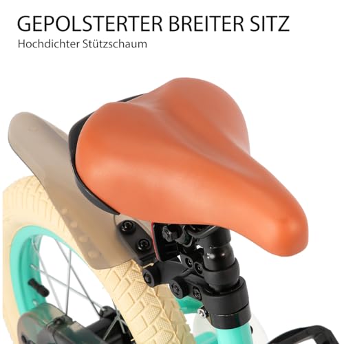 HILAND Kinderfahrrad Stützrädern Handbremse Rücktrittbremse