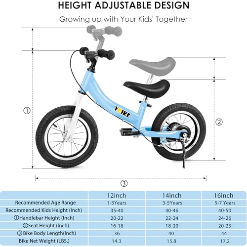 YBIKE Kinderlaufrad Kinderfahrrad Dual Use Funktion Trainingstheorie