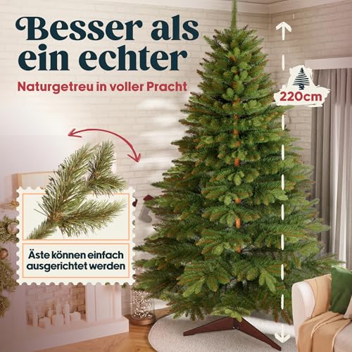 Premium Weihnachtsbaum künstlich 220cm TESTSIEGER