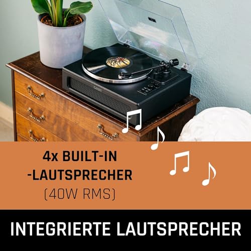 Lenco LS 430 Plattenspieler Riemenantrieb AUX Schwarz