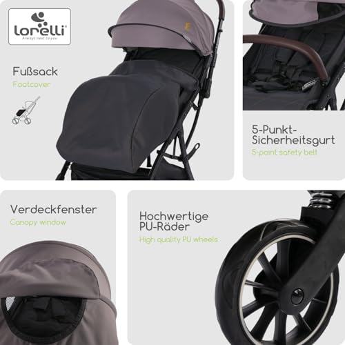 Lorelli Kinderwagen zusammenklappbar Flaschenhalter Einhand Klappsystem