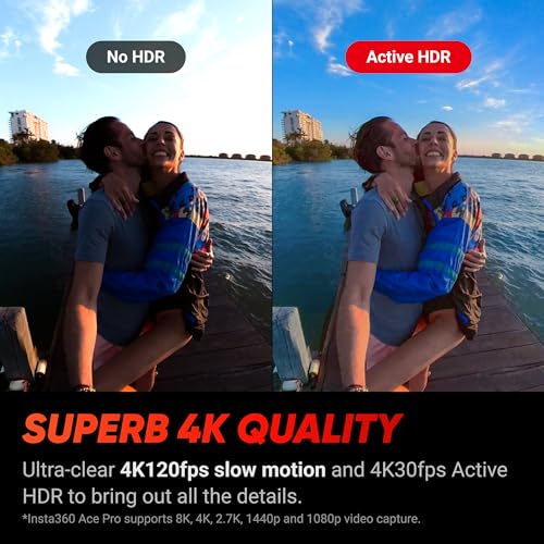 Insta360 Creator Kit Action Kamera KI Rauschunterdrückung Klappbildschirm