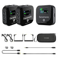 Lavalier Mikrofon Saramonic 4 GHz Funksender Empfänger Kit LCD Display Echtzeitüberwachung
