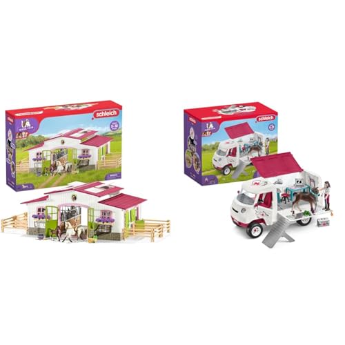 Schleich 42344 Reiterhof Reiterin Pferden