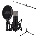 Signature Studio Mikrofon Kondensatormikrofon keepdrum Mikrofonständer Schwarz