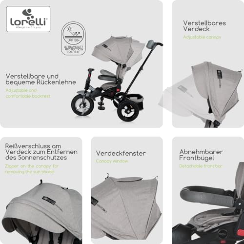 Lorelli Tricycle Gummireifen drehbar verstellbar