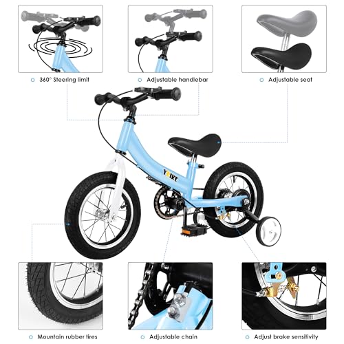 YBIKE Kinderlaufrad Kinderfahrrad Dual Use Funktion Trainingstheorie