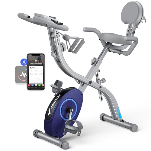 MERACH Handpulsmessung Magnetisches Fitnessbikes Platzsparend